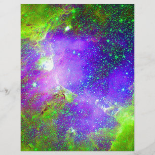 purple and green Galaxy Nebula space image.