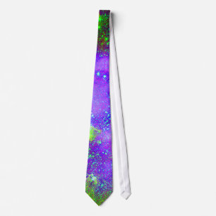 purple and green Galaxy Nebula space image. Tie