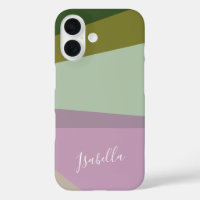 Purple and Green Geometric Art Personalised  