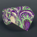 Purple and Green Paisley Wedding Tie<br><div class="desc">Elegant Peacock Colors Purple Green and Gold for the Roaring 20's, Gatsby or Mehndi Indian Paisley Peacock Wedding Theme. Mehndi Indian Paisley Vintage Peacock Wedding Party Tie For the Guys. Father of Bride, Father of Groom, Groomsman, Best Man and Groom. Vintage Inspired Paisley with Feather (feathery) Inspired Aesthetic. Mehndi Indian...</div>