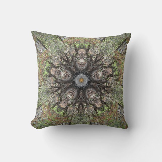 Purple and Green Pattern Pillow (Front)