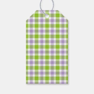 Purple and Green Plaid  Gift Tags