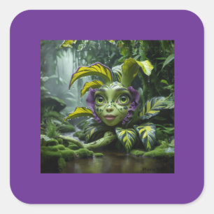 Purple And Green Planty Tribe Sticker