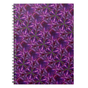 Purple And Green Shapes Abstract Art Notebook