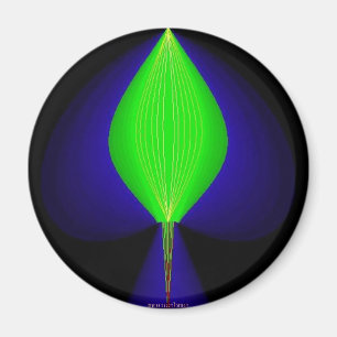 Purple and green spade magnet
