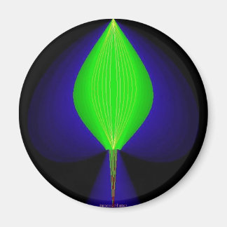 Purple and green spade magnet