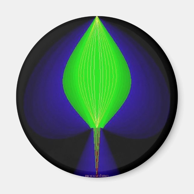 Purple and green spade magnet (Front)