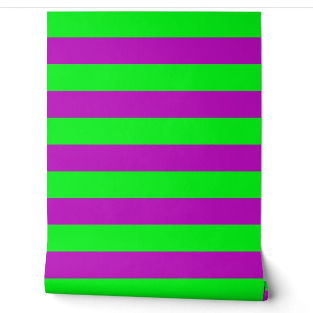 Purple and Green Stripes Wall Decor (Unrolling)