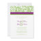 Purple and Green Wedding Invitation