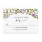 Purple and Green Wildflower Blossoms Wedding RSVP