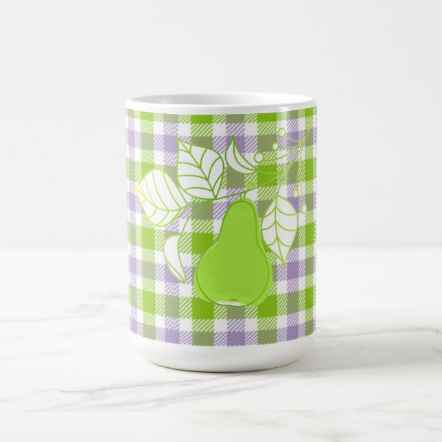Purple and Green with Pear Coffee Mug (Center)