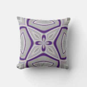 Purple and grey American MoJo Pillow