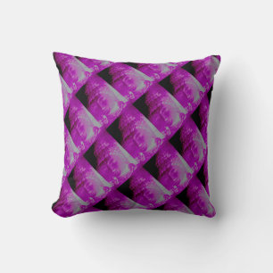 purple and grey buddha pillow