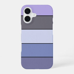 Purple And Grey Colour Stripes On Watercolor Paper iPhone 16 Case