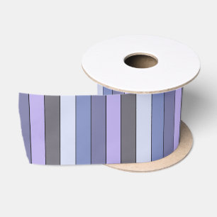 Purple And Grey Colour Stripes On Watercolor Paper Satin Ribbon