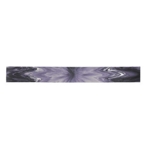 Purple and Grey Fluid Pour Flower Goth Satin Ribbon