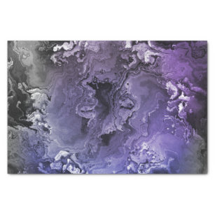 Purple and Grey Marble Agate Tissue Paper