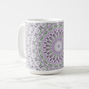Purple and Grey Medallion Design Coffee Mug