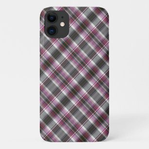 Purple and Grey Plaid iPhone 11 Case