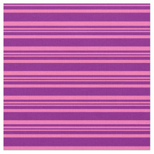 Purple and Hot Pink Coloured Striped/Lined Pattern Fabric