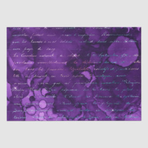 Purple and Iridescent Glitter Mermaid Letters Tissue Paper