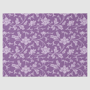 Purple and lavender floral pattern tissue paper