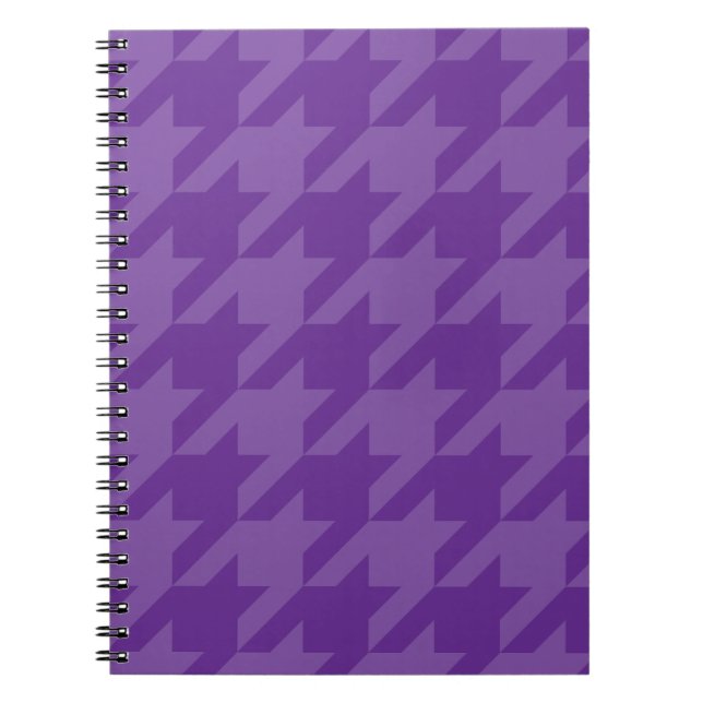 Purple and Lavender Houndstooth Notebook (Front)