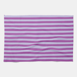 Purple and Lavender Stripes Tea Towel