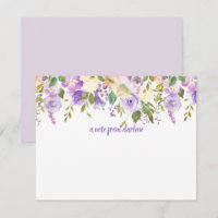 Purple and Lavender Watercolor Roses |