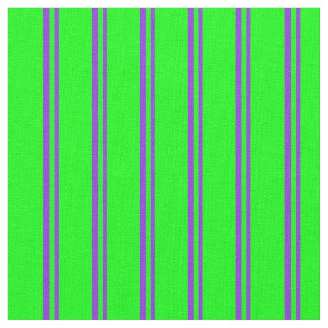 Purple and Lime Lines Pattern Fabric (Close Up)
