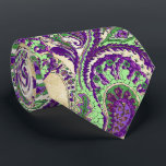 Purple and Lime Paisley Wedding Tie<br><div class="desc">Purple Gold and Green Mehndi Indian Paisley Vintage Peacock Wedding Party Tie For the Guys. Father of Bride, Father of Groom, Groomsman, Best Man and Groom. Pink Raspberry Coral Orange and Yellow Retro Paisley Wedding Design. Vintage Inspired Paisley Aesthetic Mehndi Indian Paisley Wedding Ties. Also perfect for the Art deco...</div>