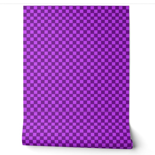 Purple and Magenta Chequerboard Pattern Wallpaper (Unrolling)