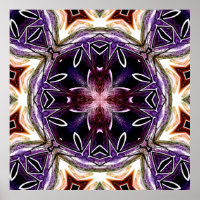 Purple and Magenta Cosmic Kaleidoscope Pattern