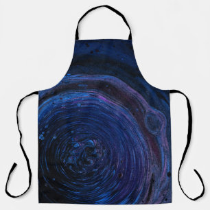 Purple and maroon abstract painting apron