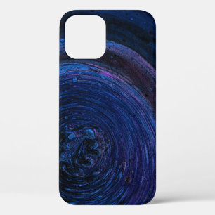 Purple and maroon abstract painting iPhone 12 case