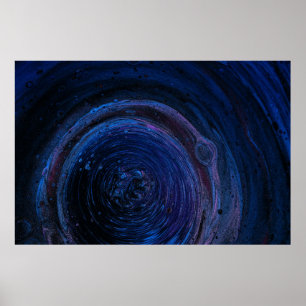 Purple and maroon abstract painting poster