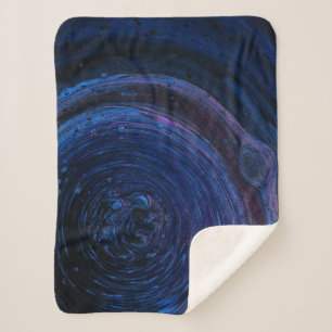 Purple and maroon abstract painting sherpa blanket