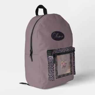 Purple and muted purple, rose, backpack