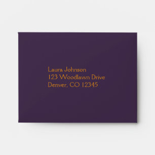 Purple and Orange Damask A2 Envelope for RSVP