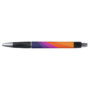 Purple and orange diagonal retro stripes