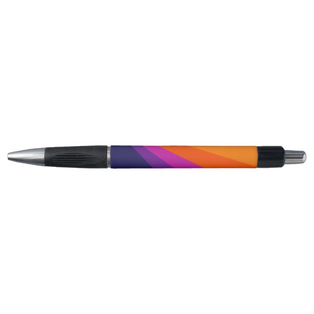 Purple and orange diagonal retro stripes (Front)