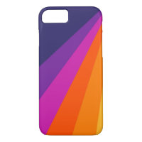 Purple and orange diagonal retro stripes