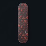 Purple and Orange Flower on Grey & Name or Text Skateboard<br><div class="desc">Stand out with this purple and orange flower on grey print skateboard. Complete with your name or text.</div>