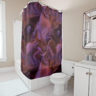 purple and orange Marble abstract Shower Curtain