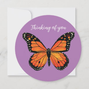 Purple and Orange Monarch Butterfly