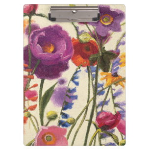 Purple and Orange Poppy Melody Clipboard