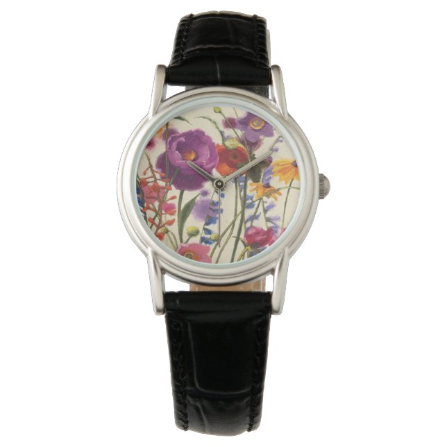 Purple and Orange Poppy Melody Watch (Front)