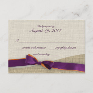 Purple and Orange Ribbon and Burlap Response