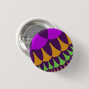 Purple and Orange Scales 3 Cm Round Badge