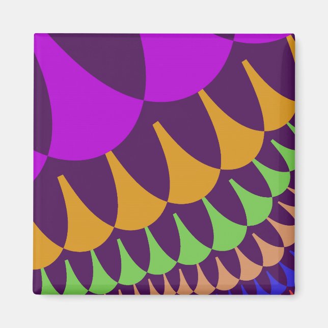 Purple and Orange Scales Magnet (Front)